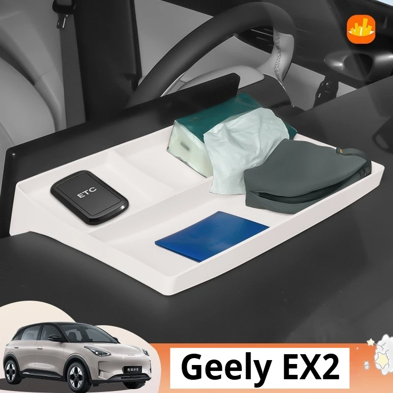 For Geely EX2 Xingyuan Geome 2024-2027 Behind Screen Storage Box ETC Holder Tissue Paper Organizer Interior Accessories