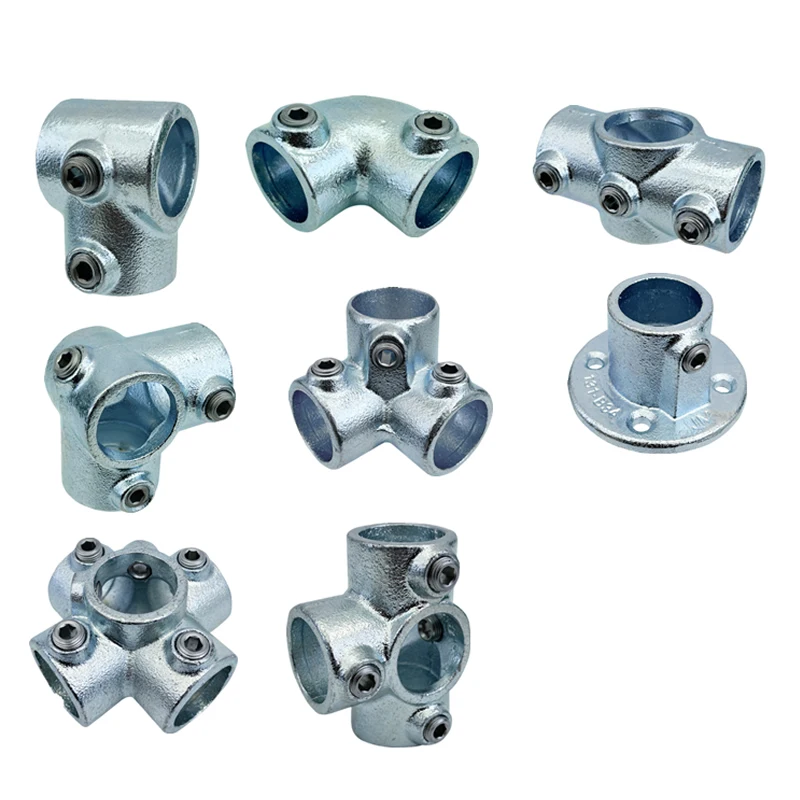 

32-35mm galvanization Connector Elbow Tee Base Flat Three-dimensional Fitting Connection Fastener Steel Tube Shelf Parts