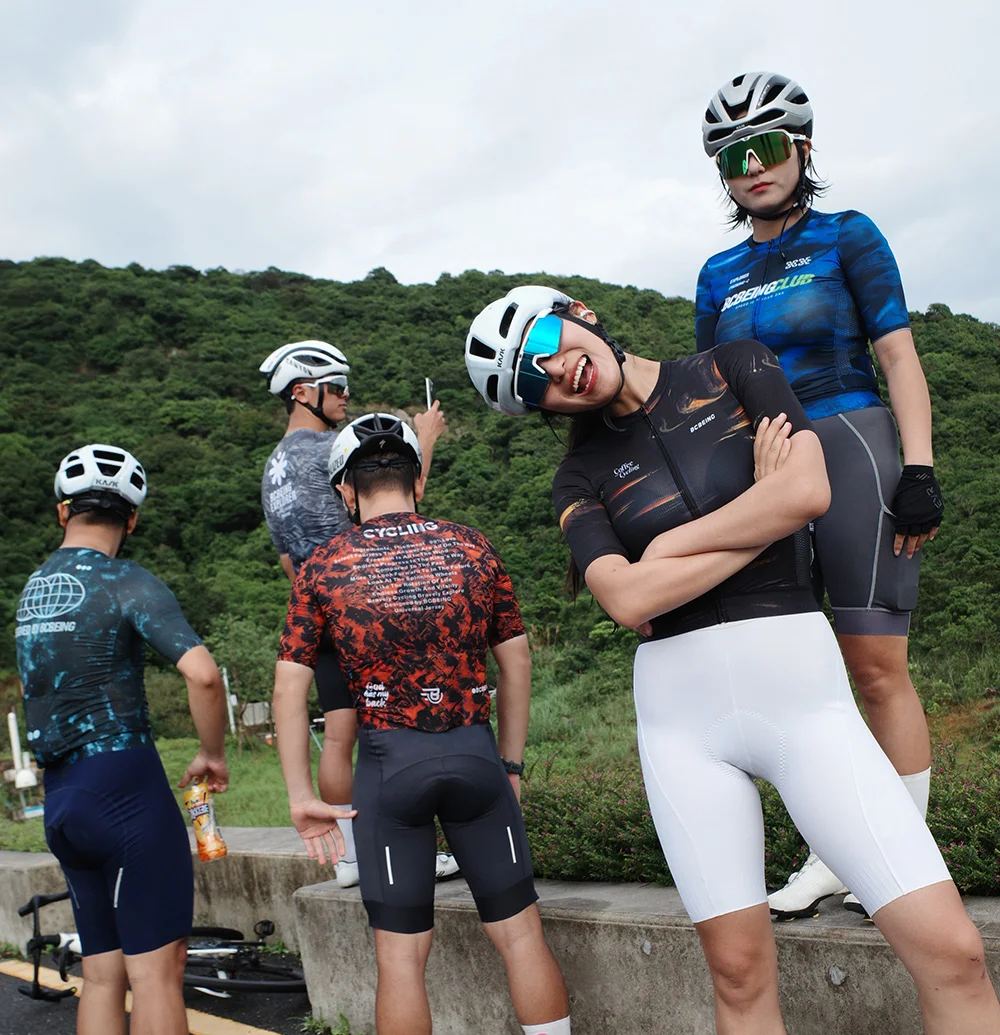 BCBE-ING Radtrikots für den Sommer, leicht, kurzärmelig, Rennschnitt, schnell trocknend, atmungsaktiv, UPF50+-Stoff, Maillot Ciclismo Hombre – Detail 2