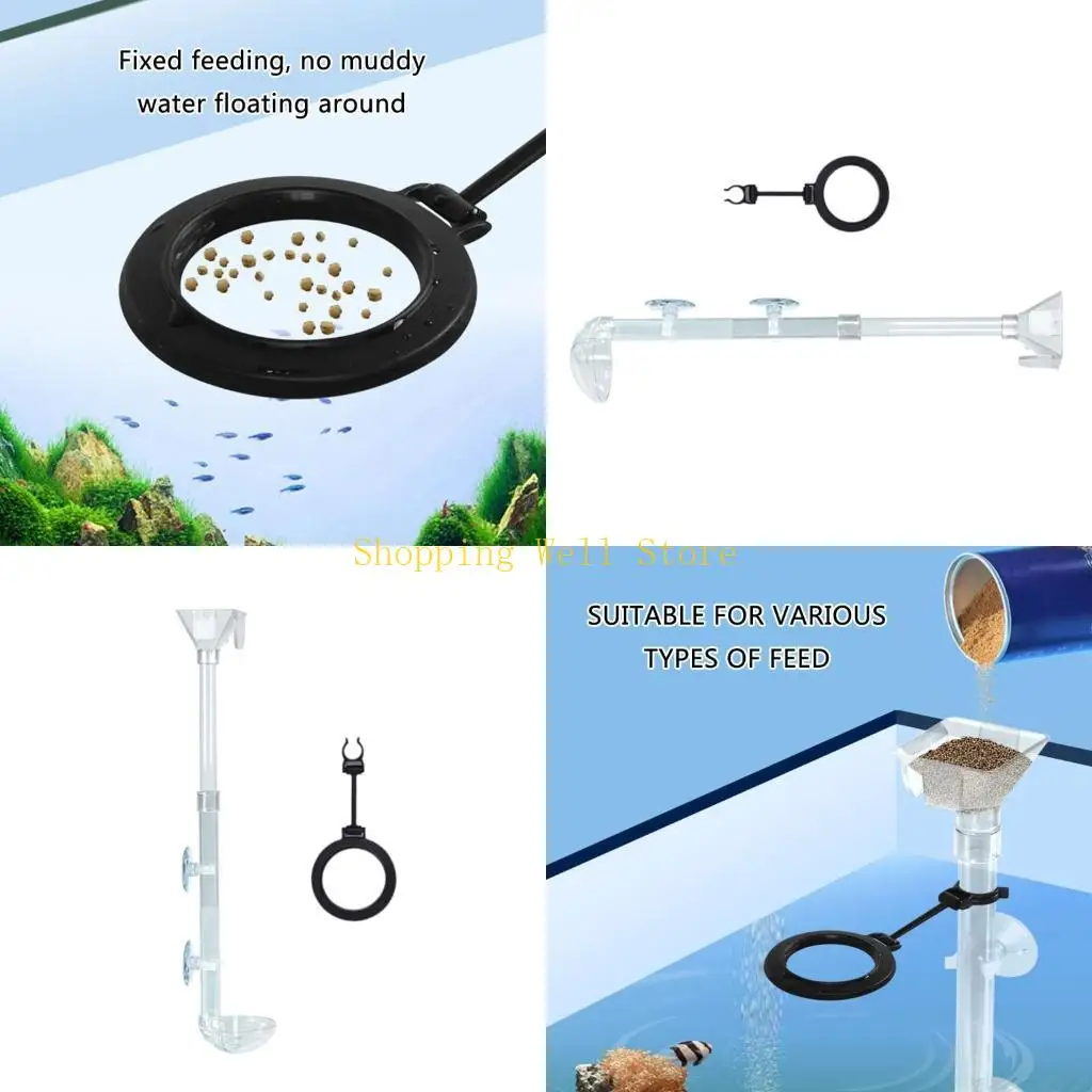 

KX4B Выдвижная палочка для кормления, костюм для аквариумов, инструмент для кормления, кормушки для рыб с утолщенной водой