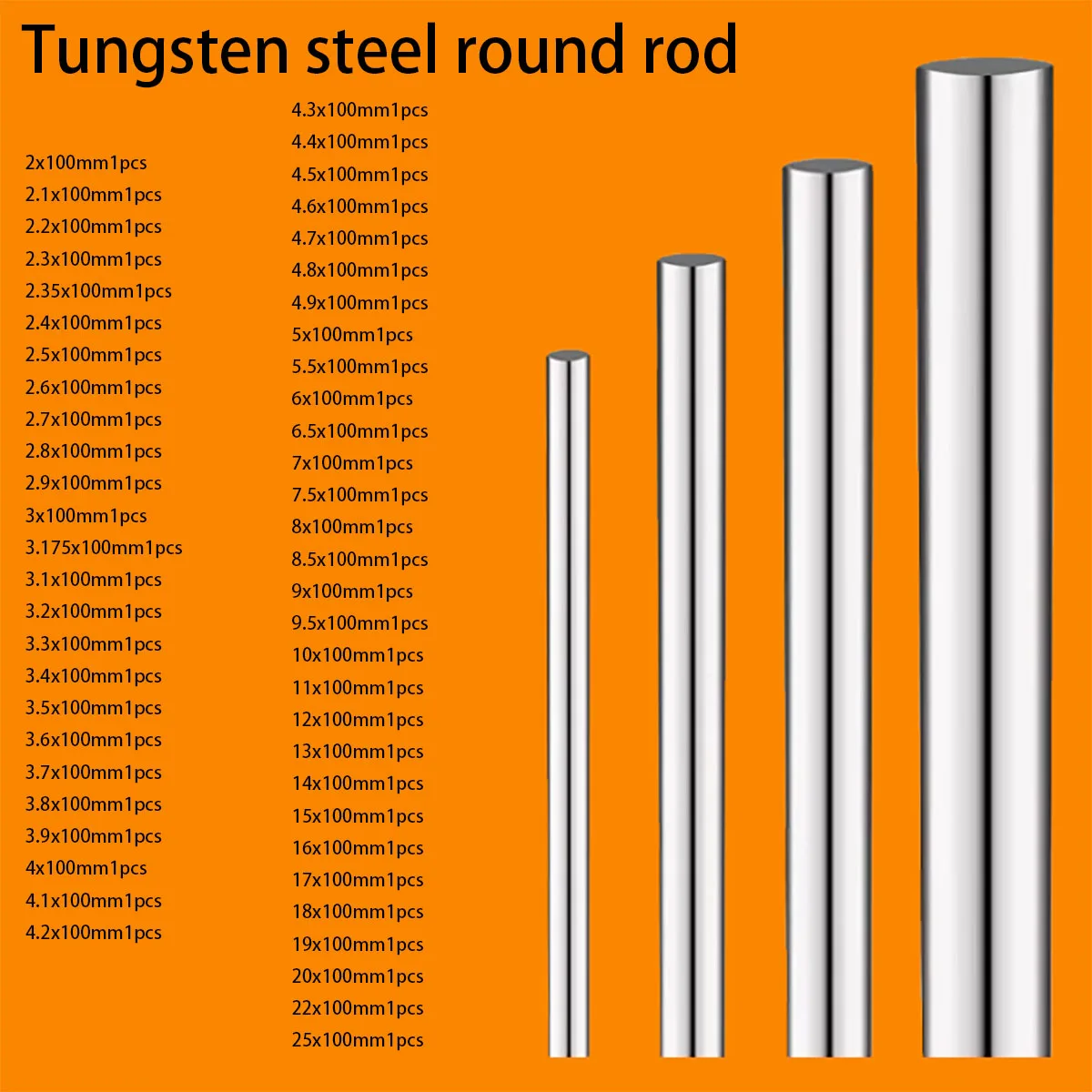 

YG10 Solid Carbide Round Rod 100MM Hra93 Wear Resistant And High Hardness CNC Machine Tungsten Steel Bar