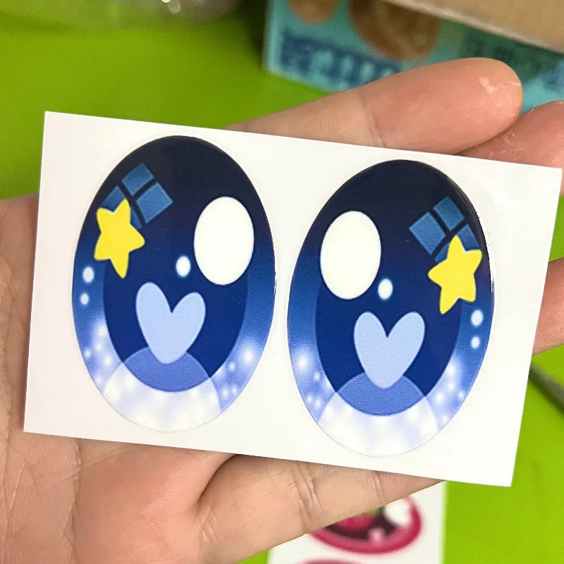 Per 58 centimetri Labubu Zimomo Lenti A Contatto Occhi FAI DA TE Makeover Eye Patch Personalizzabili Bambola Ciglia Adesivi Labubu Adesivo Occhi Decalcomanie