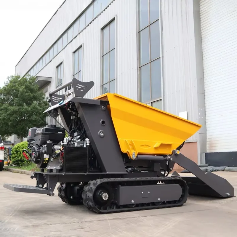 

Самозагрузочные мини-самосвалки Гидравлический подъемный гусеничный самосвал Сельскохозяйственный 500 кг Гусеничный мини-самосвал