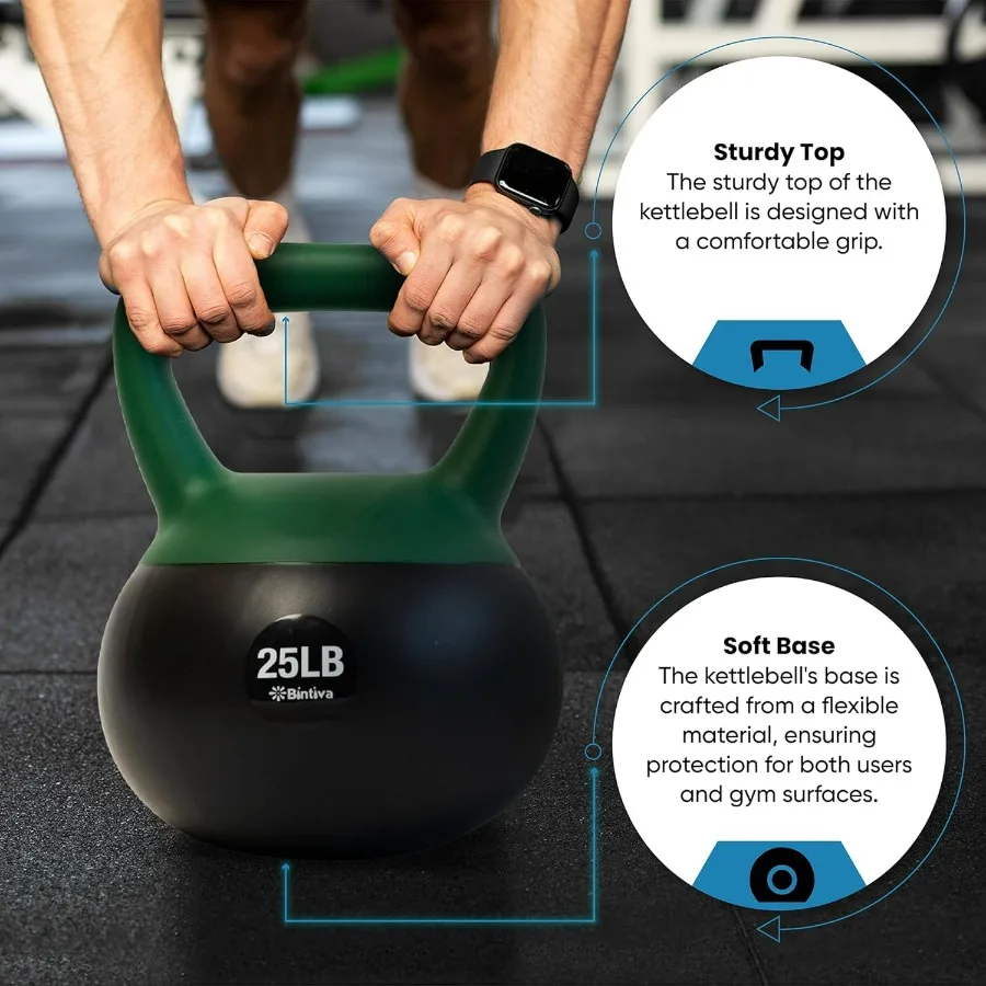 أوزان Kettlebells الناعمة المملوءة بالرمال البحرية والحديد للنساء والرجال مجموعات جرس غلاية مشفرة بالألوان للتدريبات المنزلية والتدريبات في صالة الألعاب الرياضية