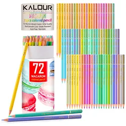 KALOUR 72 Color Pencil Set,High Quality Soft Core Nontoxic Color Painting Pen Art School Sketch Coloring Painting Stationery