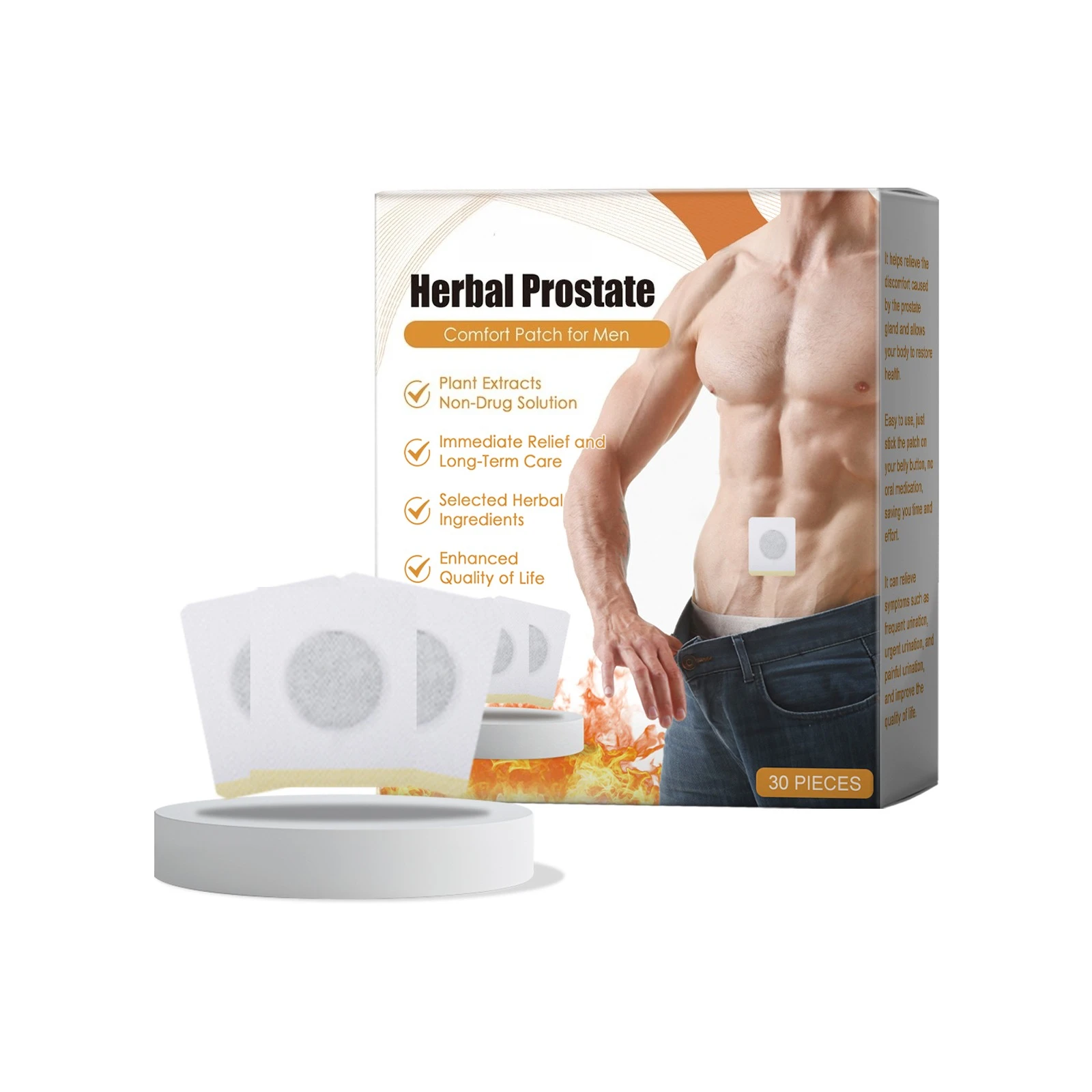Prostate patch, prostate maintenance patch relieves male pelvic area discomfort and improves health and comfort