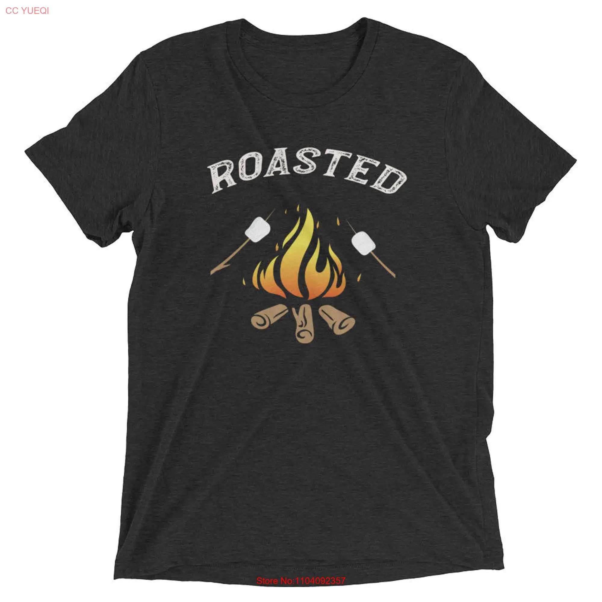 Campfire T Shirt for Men Roasted  Marshmallow S'mores long or short sleeves