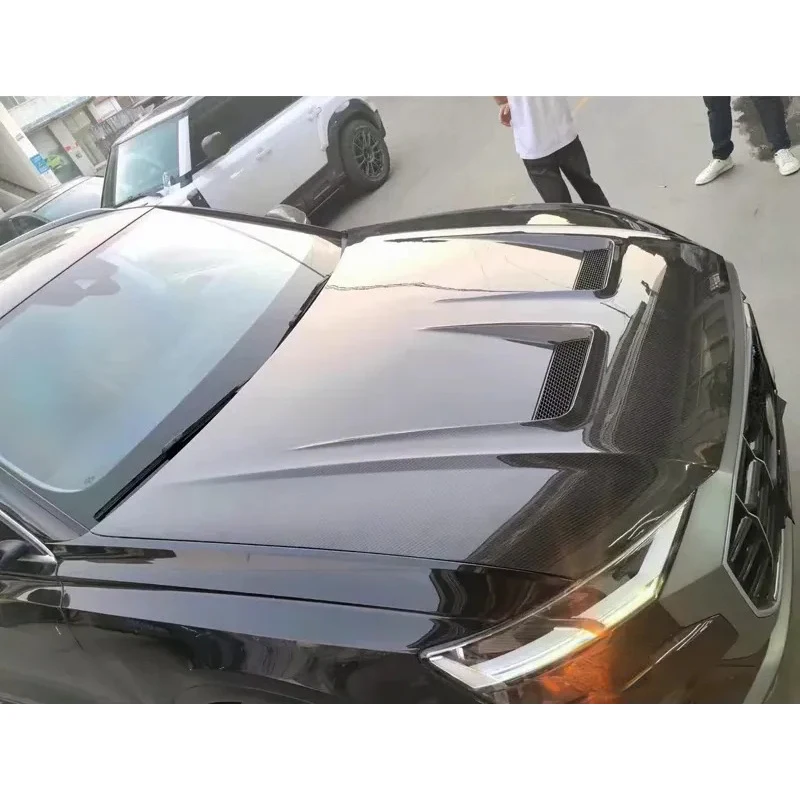 

Q8 Bonnet Hood MS Style Hood Fits for Q8 Carbon Fiber Engine Cover 2017+ for Replacement.