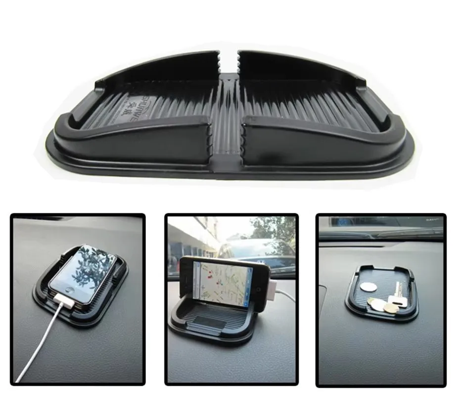 Auto-Handyhalterung Armaturenbrett Anti-Rutsch-Gummimatte Universelle Rutschfeste Unterlage für Mobiltelefone Sonnenbrillen Schlüssel Elektronische Geräte Organizer