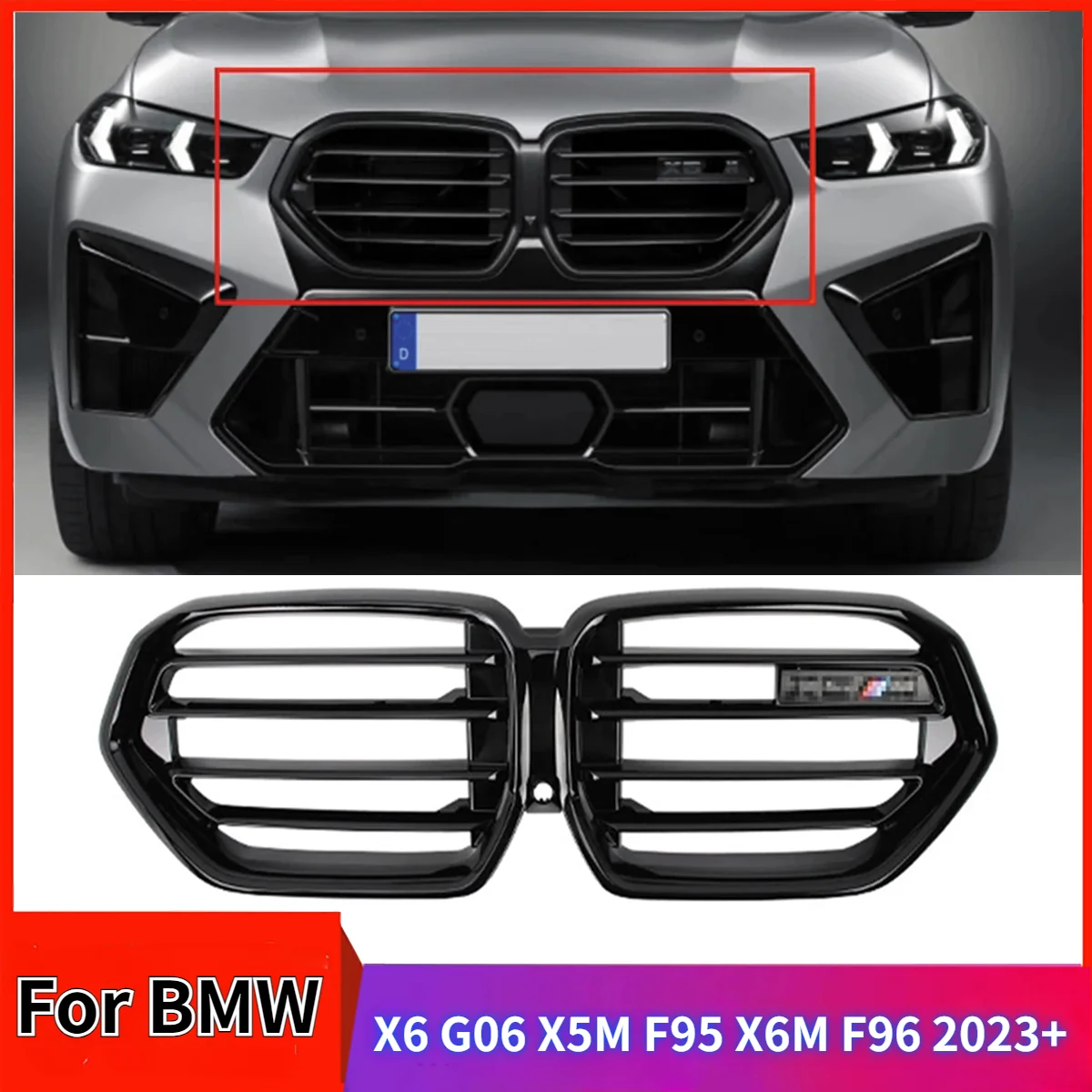 

Передний радиатор для BMW X6 G06 Upgrade X5M F95 X6M F96 2023 + xDrive30i 40i M60i M50D XDrive30d