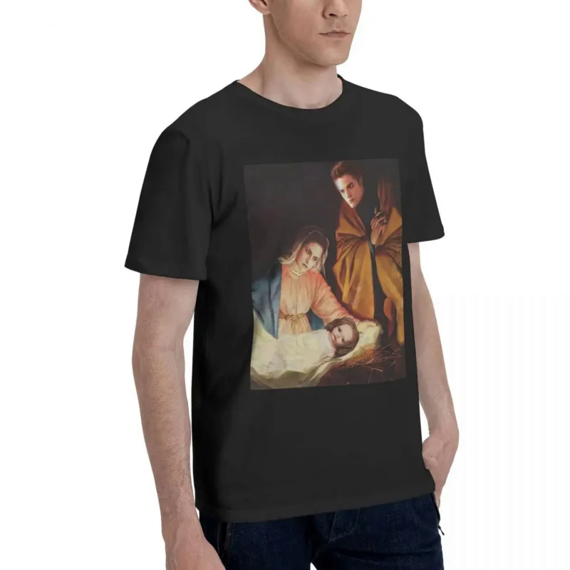 Y2K Twilight Bella And Edward T For Men 100% Cotton Leisure T- O Neck Robert Pattinson Tee Shirt Short Sleeve Clothes