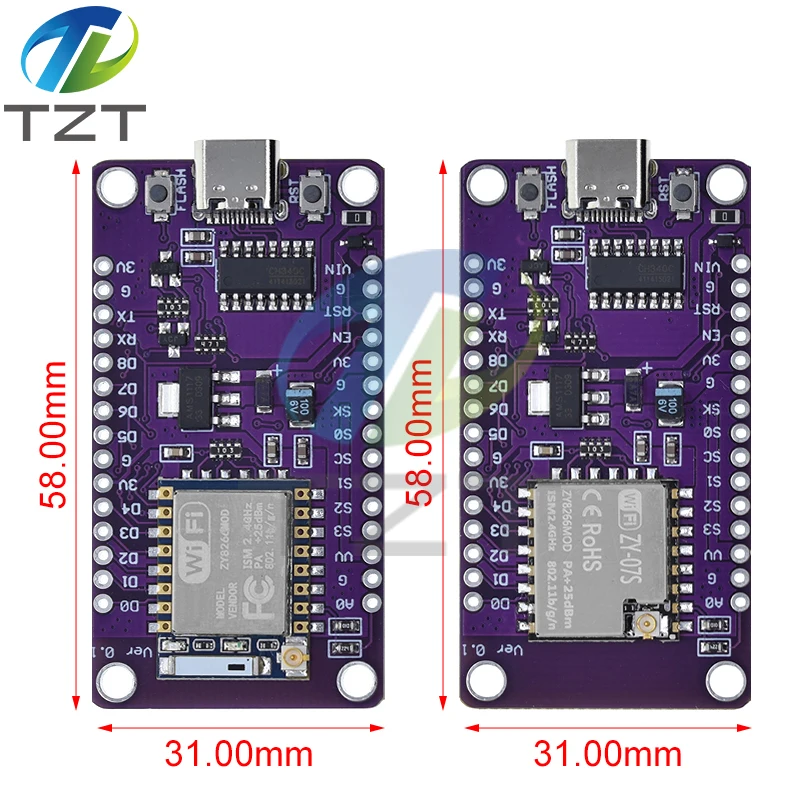 1PCS Type-c USB Nodemcu Lua ESP8266 Development Board Serial Wireless WiFi CH340 ESP-07/07S Module For Arduino