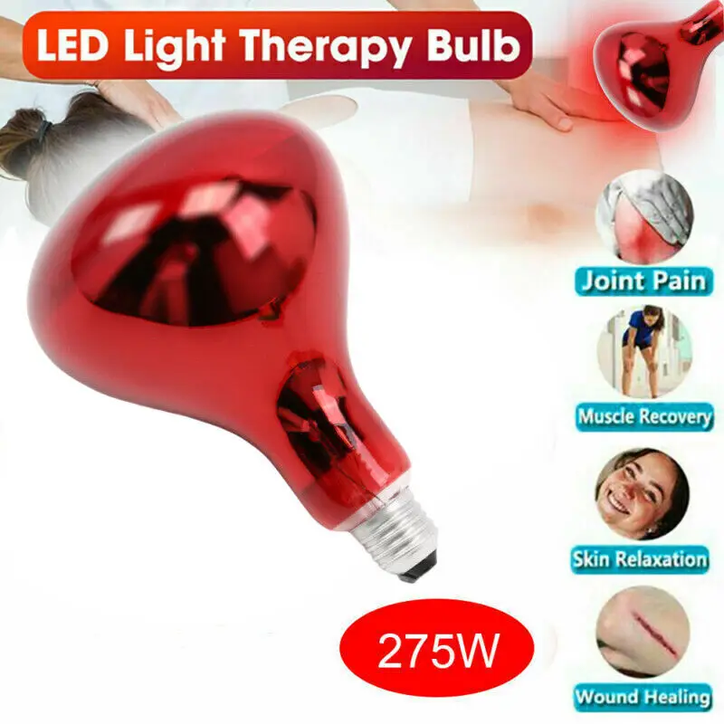 Adjustable Infrared Heating Therapy Lamp Bulb 275W Physiotherapy Lamp 220V Pain Relief Physiotherapy Bulb Body Care