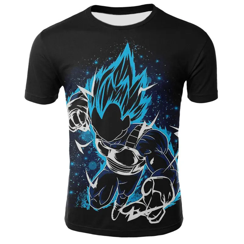 2024 Dragon Ball Men's 3D T-shirt Summer New Style Sport Loose-fitting Couples Short Sleeve Fashion Men's T-shirt