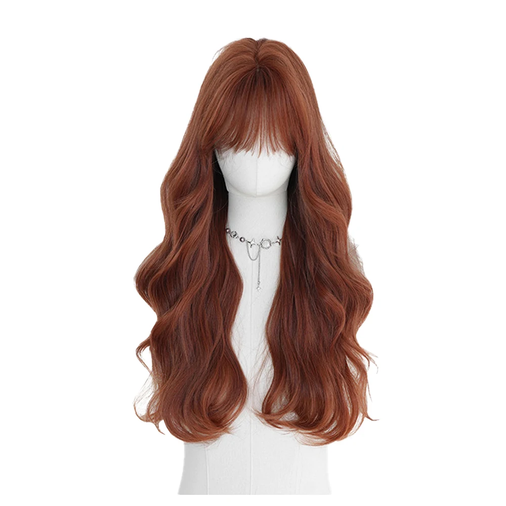 

Золотисто-коричневый объемный волнистый синтетический длинный вьющийся парик - это естественный, пушистый и термостойкий парик, подходящий для женской повседневной вечеринки