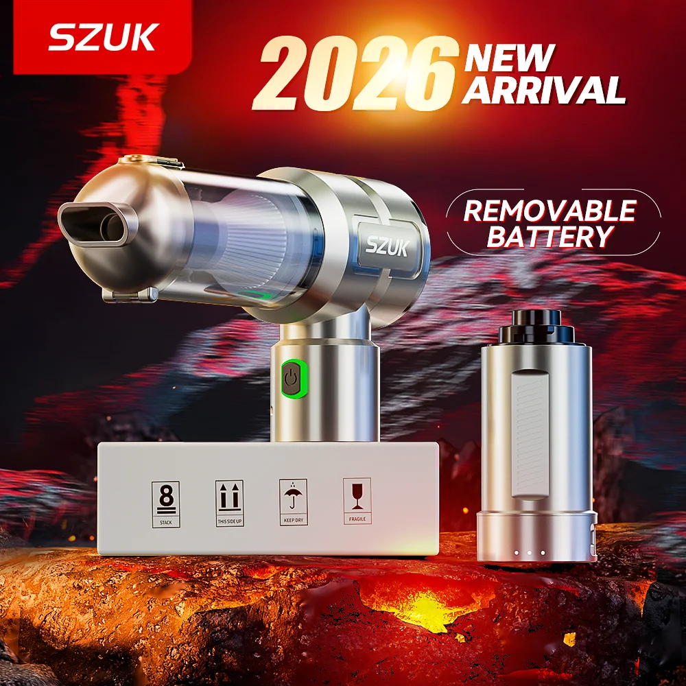 

SZUK Multi Powerful Handheld Car Vacuum Cleaner Mini blower New Cleaning Machine with LED Light Wireless Portable Vacuum Cleaner