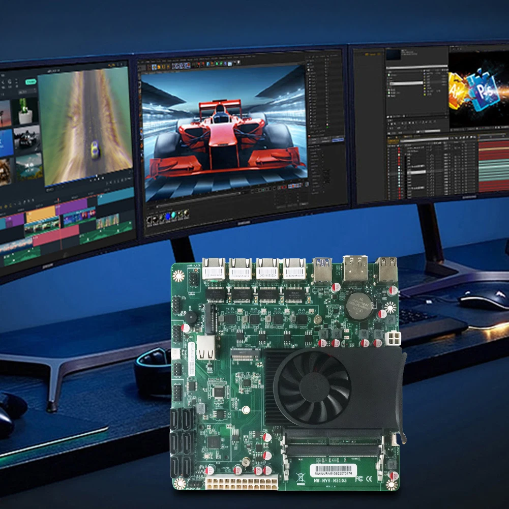 Placa base Industrial N5105 Mini ITX, 4 núcleos, 4 hilos, enrutador Firewall, placa base, procesador de baja potencia, red 4x2,5G I225 2 * DDR4