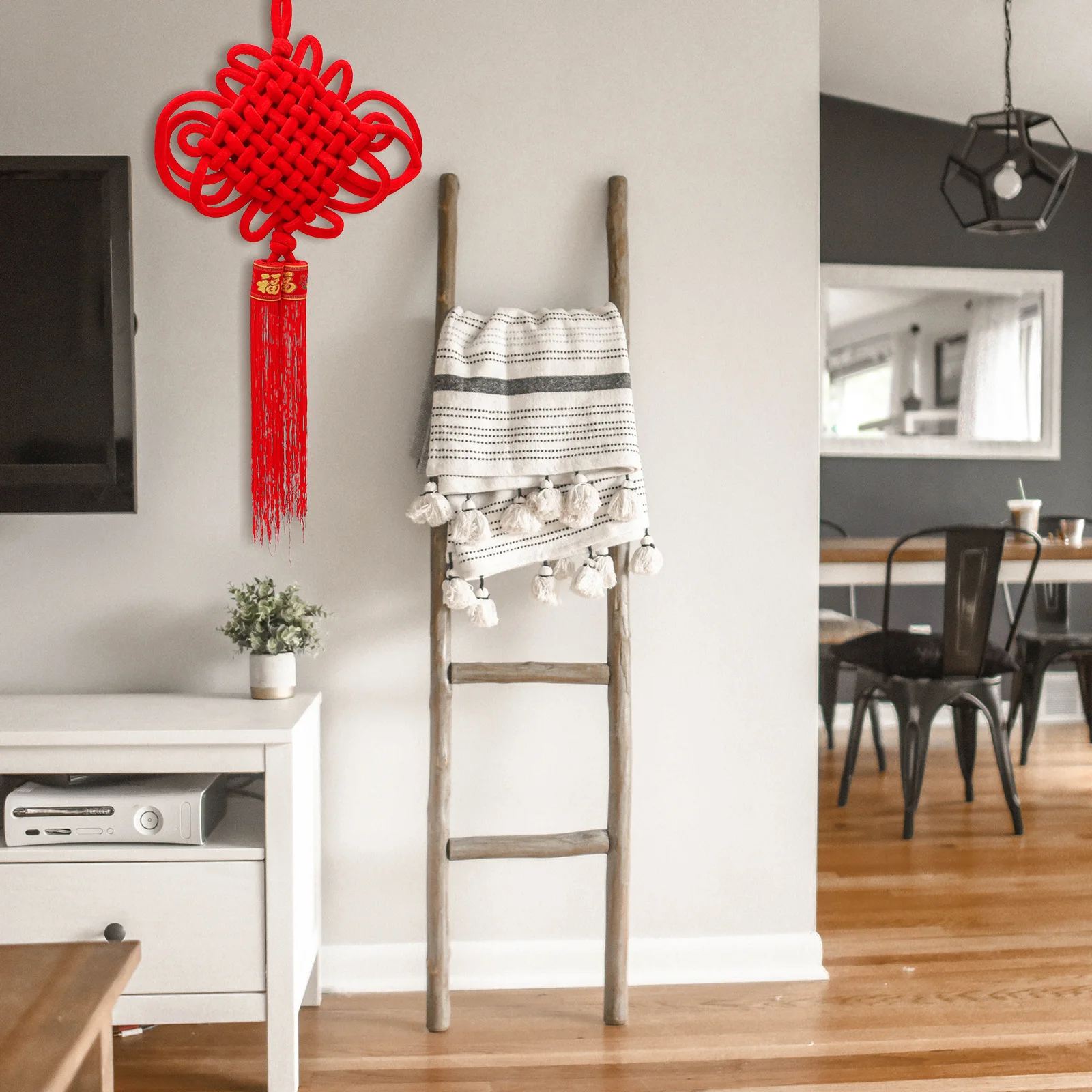 

1Pcs Chinese Knot Hanging Pendant Red Tassel Decoration Home Door Ornament Wall Hanging Good Luck Home Office Size 8