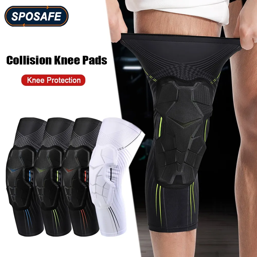 

1Pcs Sport Anti-collision Knee Pads Leg Compression Support Sleeves - Men Women Soccer,Basketball,Wrestling,Softball,Volleyball