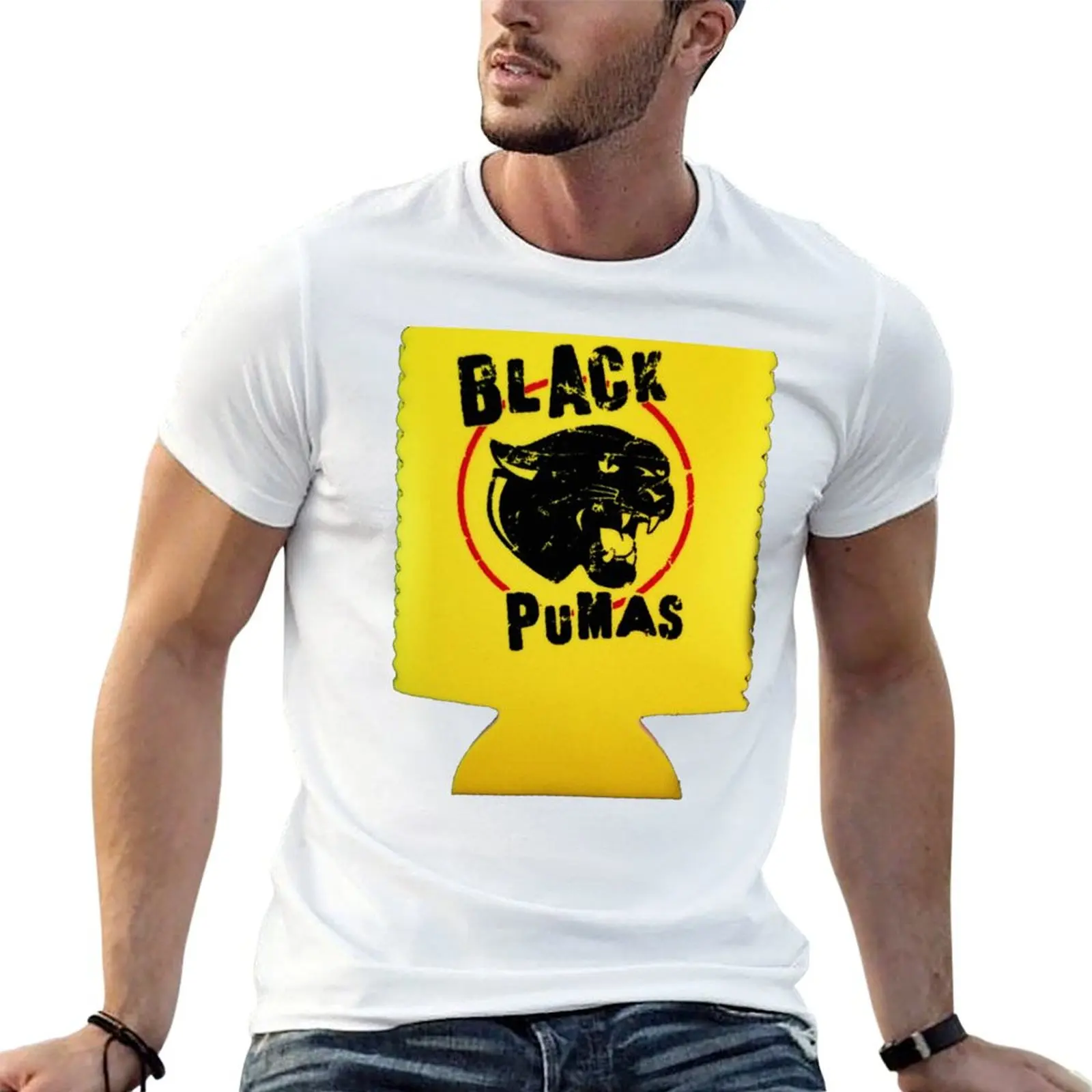 

black pumas maskes T-Shirt cotton t shirts high quality man t shirts graphic T-Shirt