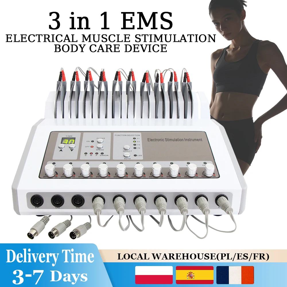 Appareil de stimulation musculaire électrique AOKO EMS, ondes russes, micro-courant, masseur corporel, perte de poids, électrostimulation, outil amincissant