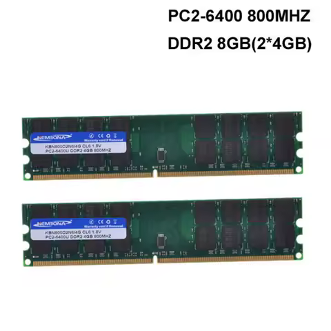 KEMBONA RAM DESKTOP PC DDR2 800Mhz 8GB (KIT of 2x4gb) ddr2 8g kit PC2-6400 only for A-M-D motherboard