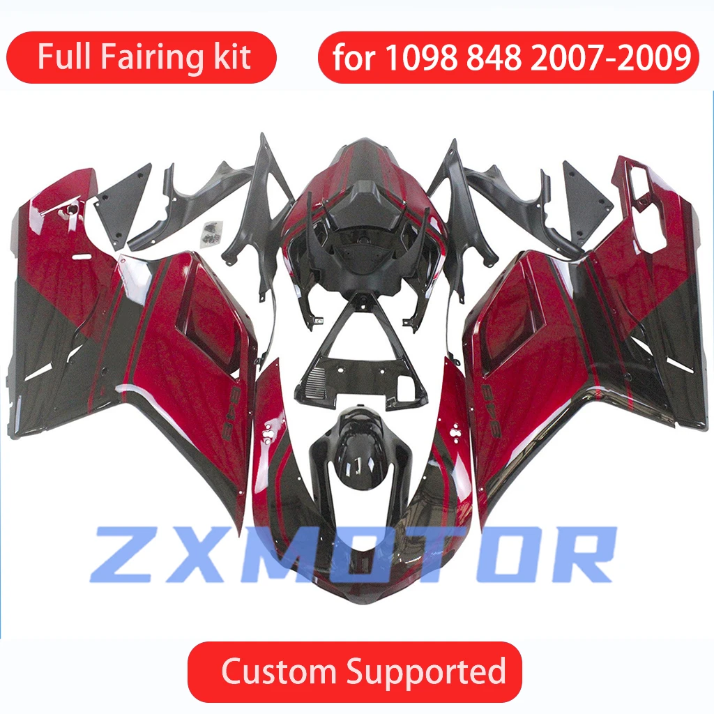 

For DUCATI 1098 2007 2008 2009 100% Fit Fairing Kit 848 07 08 09 Motorcycle Customizable Cool Fairings