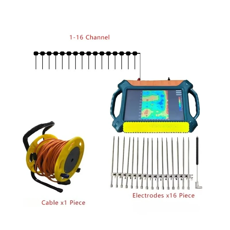 300M Underground Water Detector 16 Channels 3D Touch Screen ADMT-300SX-16D Water Survey Equipment