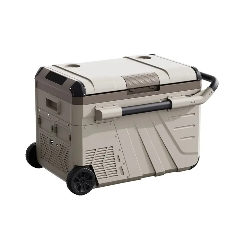 New Portable Wheeled 35L/45L Frost-Free Electric Compressor Refrigerator DC/AC Powered PE Material -20C Cooling Car Outdoor