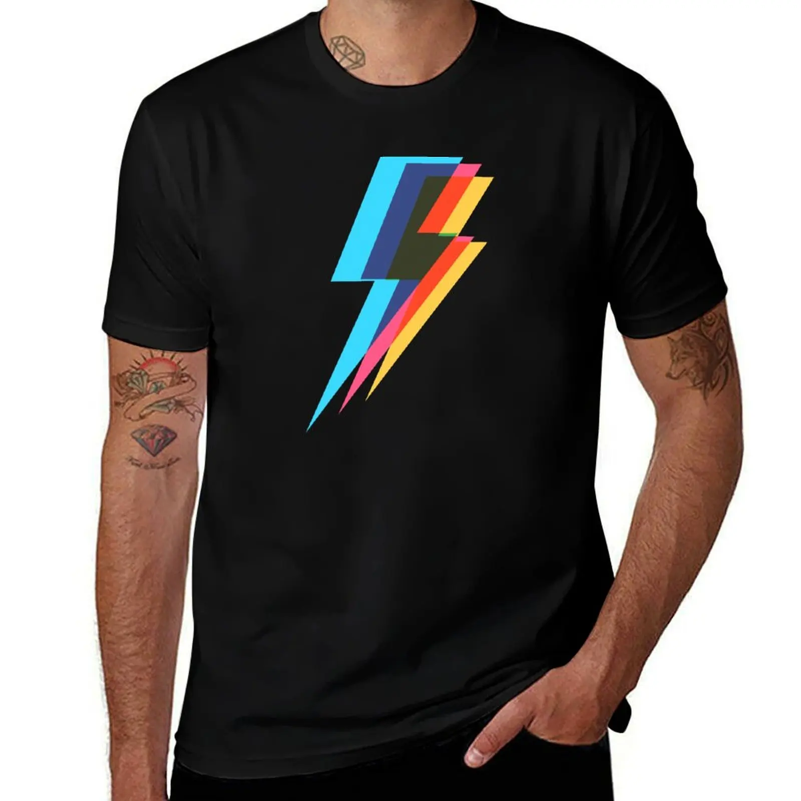 Lightning Kaleidoscope 3 T-Shirt Light Athletic Short Sleeve Tee Shirt