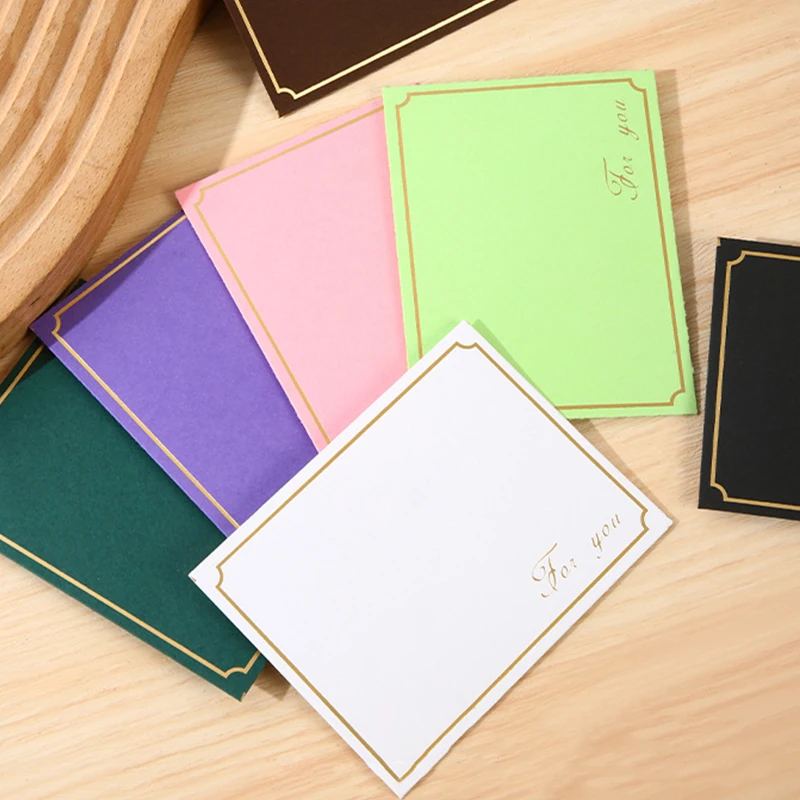 50pcs Gilding Envelopes Bag Wedding Small Business Supplies DIY Postcard 150g Paper Invitations Storage Packaging Stationery