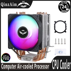 QiuzAim CPU Fan Efficient Cooler Processor Cooling 90mm 6 Heat Pipe Radiator Air-cooling Compatible LGA2066 2011-3 X79 X99 2011