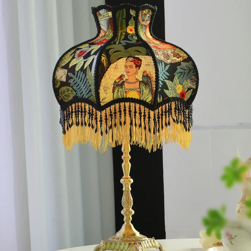 Tassel table lamp handmade living room bedroom bedside atmosphere court
