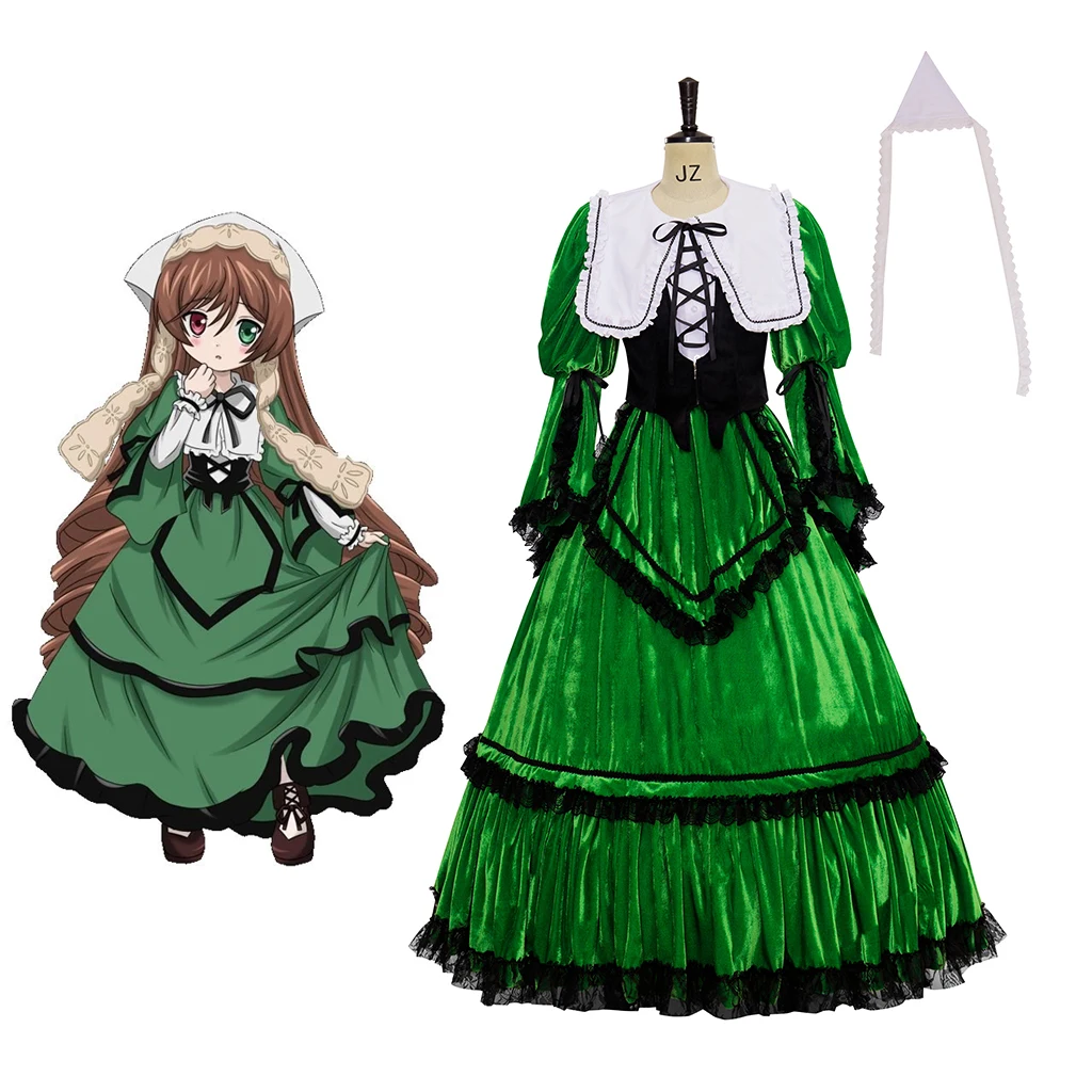 

Suiseiseki Cosplay Costume Green Dress Anime Rozen Maiden Costume Female Halloween Carnival Party Game Comic Con Daily Clothes