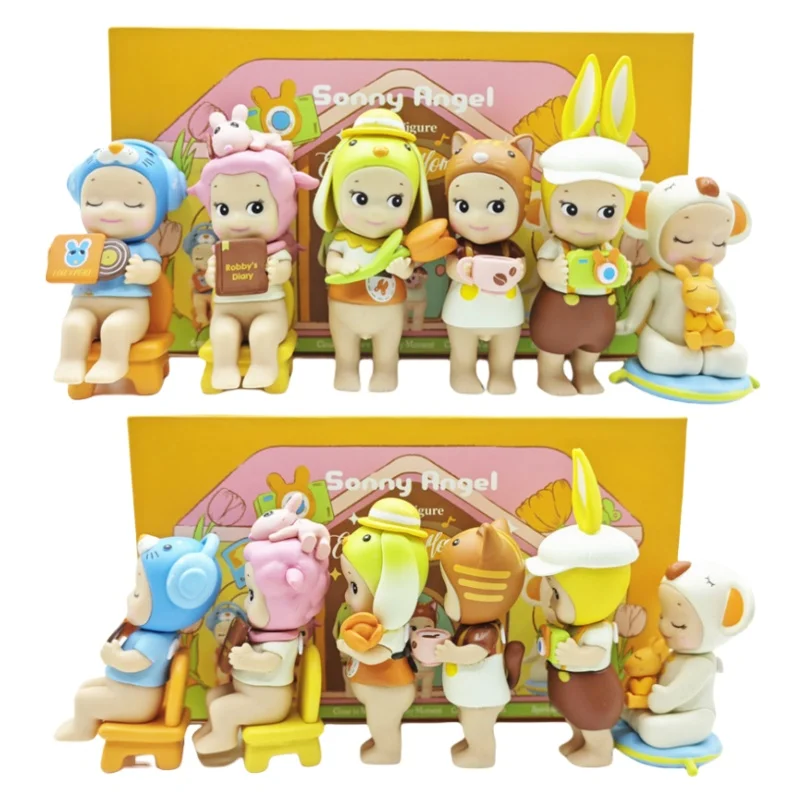 Anime Sonny Angel Enjoy The Moment Series Figures Ornaments Dolls Fans Collectible Model Children Christmas Gift Toys