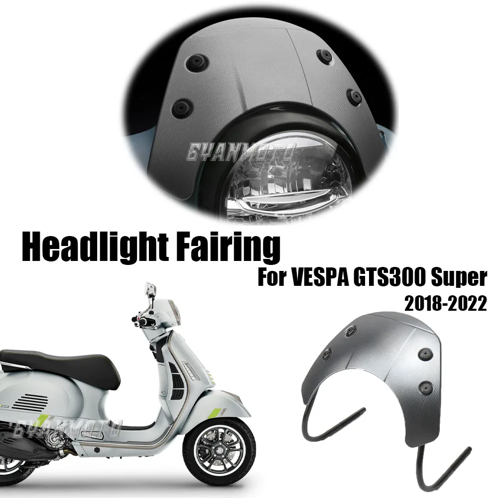 

For Vespa GTS 300 Super 2018 2019 2020 2021 2022 GTS300 Windscreen Windshield Wind Shield Screen Protector Headlight Cover New