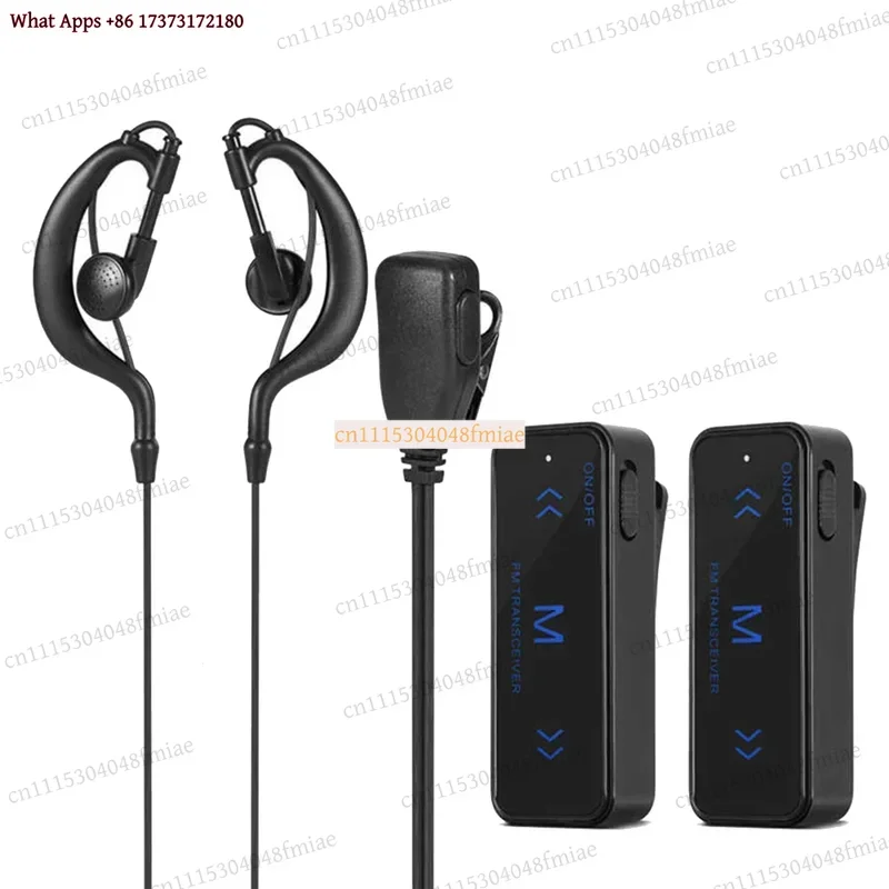 k3 2Pcs Mini Walkie Talkie 400-470MHz 2-Way Radio 3W Transceiver with Earpiece Headset USB Powered