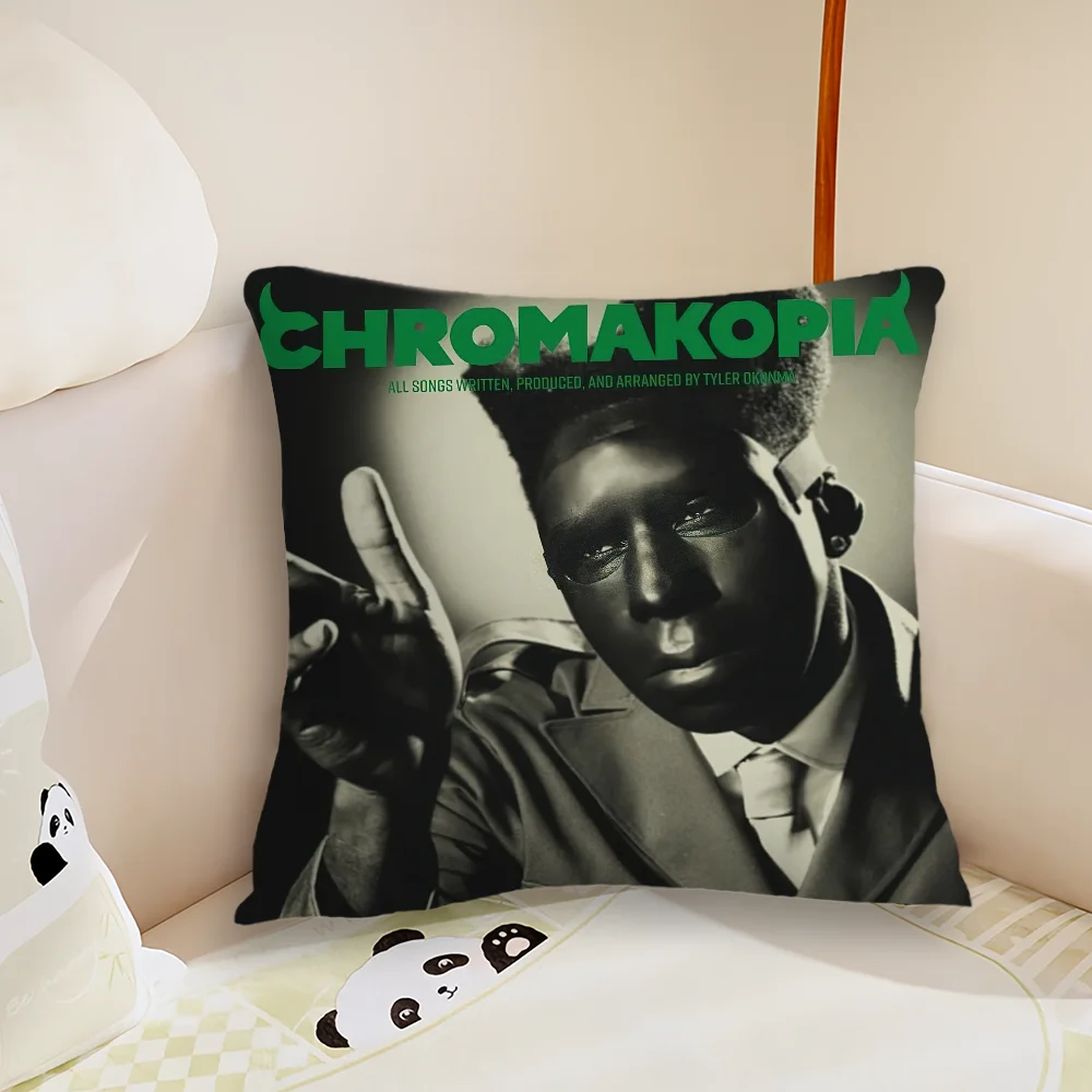 T-Tyler The C-Creator Chromakopia Pillow Case Living Room Sofa Cushion Cover Suitable For Home Bedroom Room Decoration