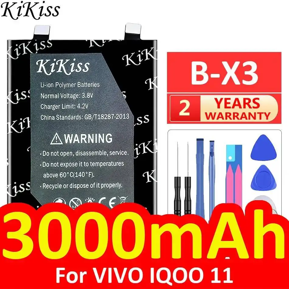 

Premium Replacement 3000Mah Mobile Phone Battery B-X3 For Vivo Iqoo 11