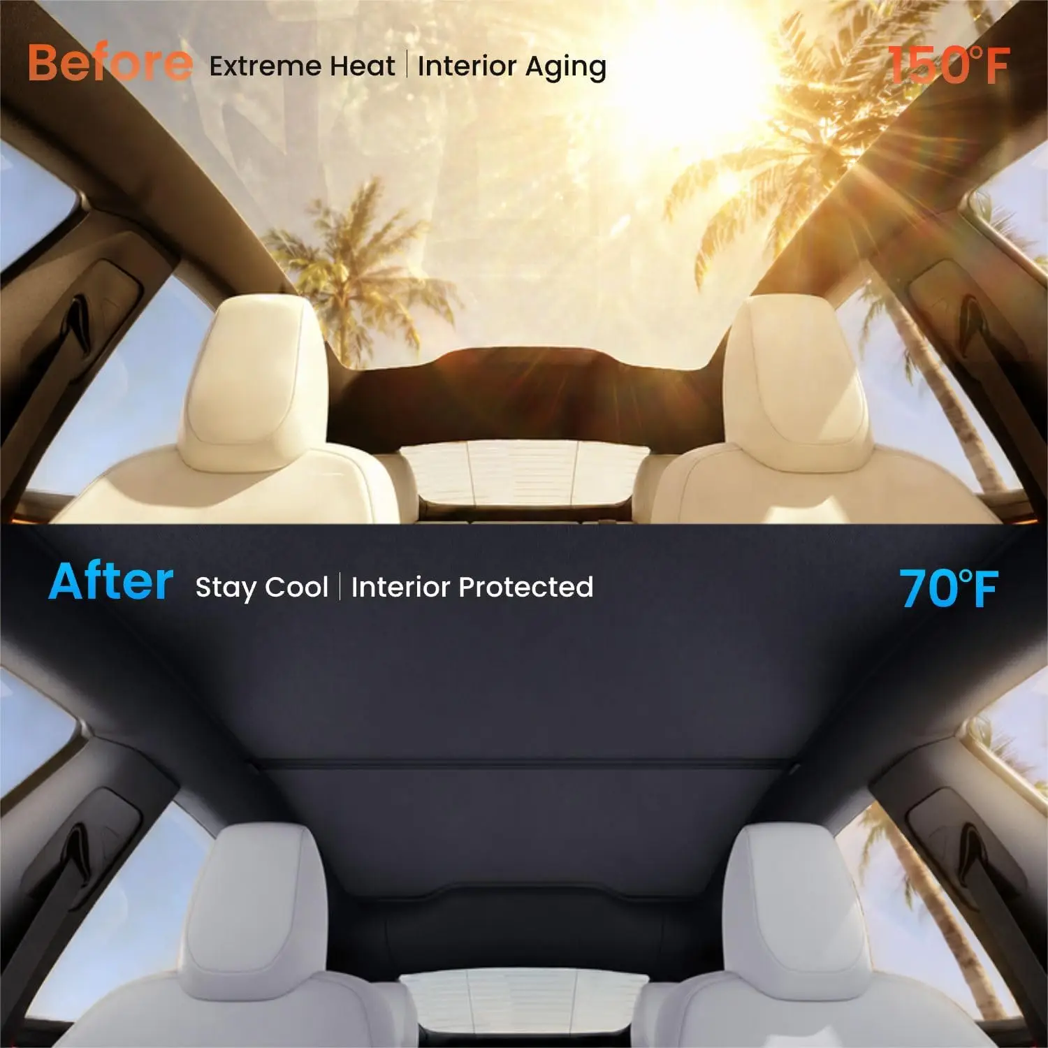 For Tesla 2026 Model Y Juniper Sunshade Roof Never Sag Graphene Coatings 3-Gen Heat Insulation Glass Roof Sun Shade