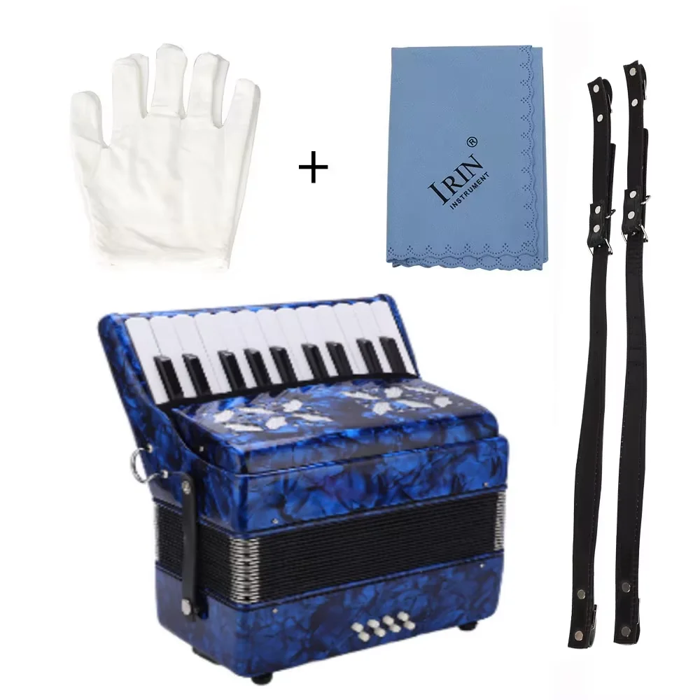 Professional  AR-80 Accordion 22 Key 8 Bass Celluloid Accordion for Amateur Beginner Best Gift Keyboard Instruments