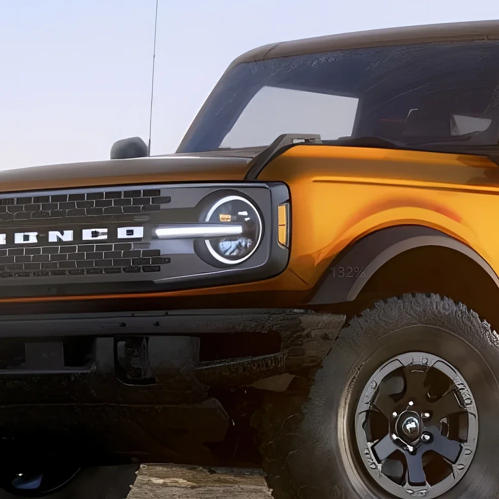 

Замена передних фонарей автомобиля для Ford Bronco 2021-2024, светодиодные автомобильные фары в сборе, инструмент для линз проектора, автомобильные аксессуары