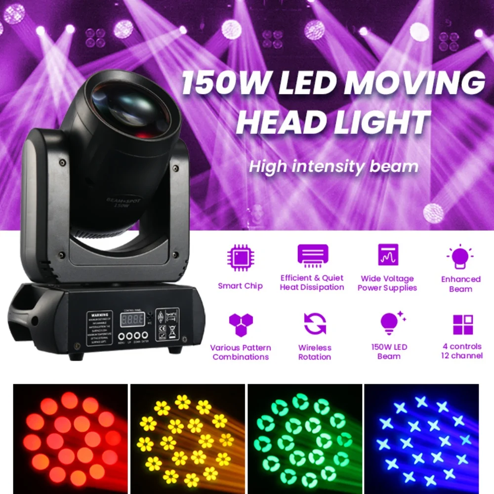 150 واط تتحرك رئيس LED أضواء 18Prism DMX ديسكو المحمول الروبوتية ضوء شعاع DJ تأثير المرحلة الإضاءة لشريط ملهى ليلي #2