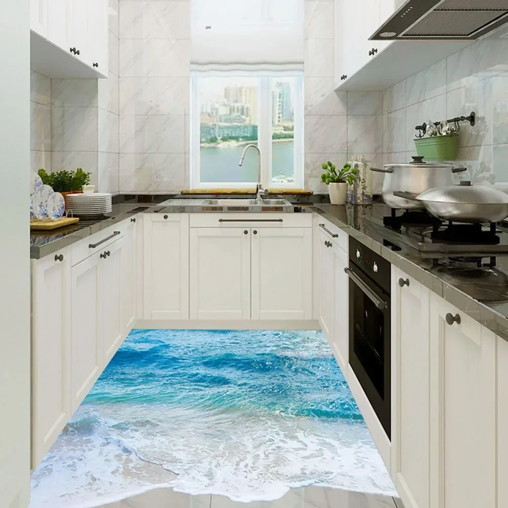 3D Beach Waves Ocean Stickers An Easy & Affordable Solution For Spacious Relaxing And Artistic Home Transformation