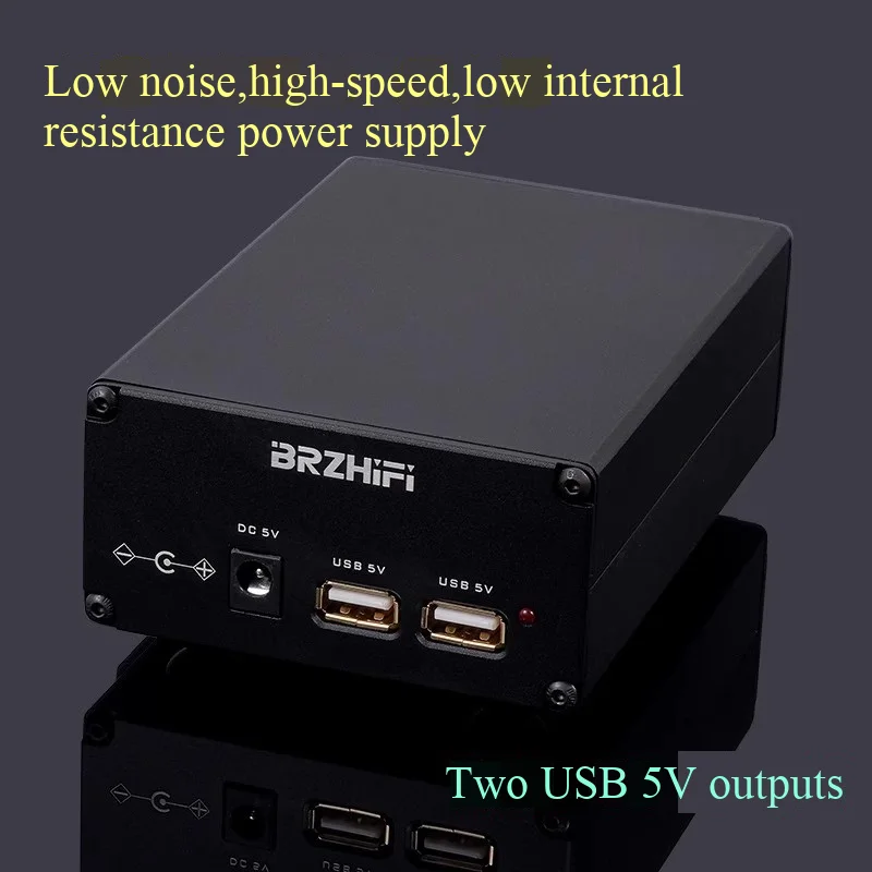 15W Dual DC 5V USB Audio Linear Power Supply LT1086CT CLC Filters DC5521 Low Noise CAS XMOS for DAC Headphone Amplifier