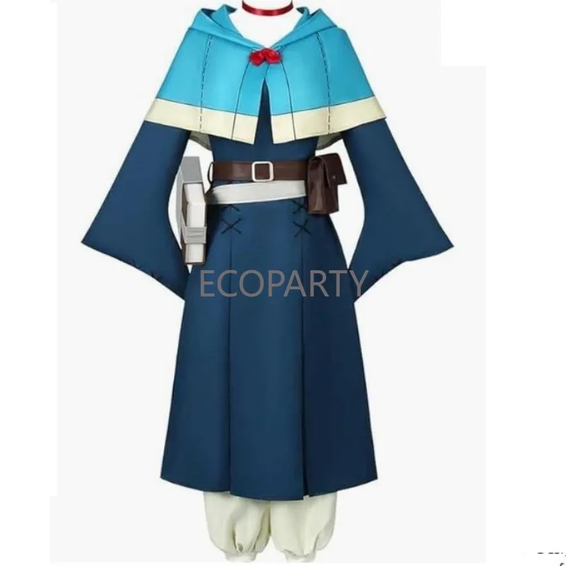 Delicious In Dungeon Marcille Cosplay Costume Marcille Cosplay Outfit Uniform Shawl Cloak Dress Pants Halloween Women ecoparty