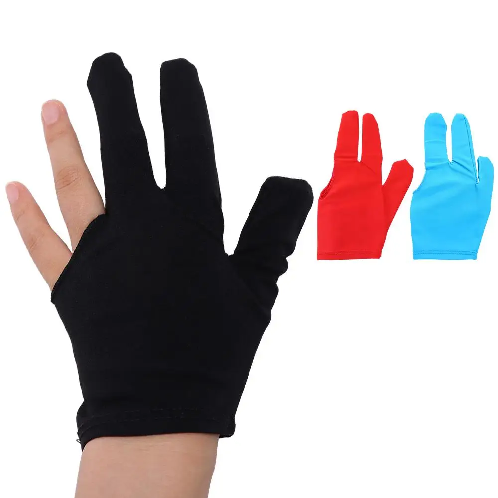 Cue Gloves Fitness Gloves Snooker Gloves Leopard Three Finger Billiard Gloves Letter Left Hand Gloves Snooker Billiard Gloves