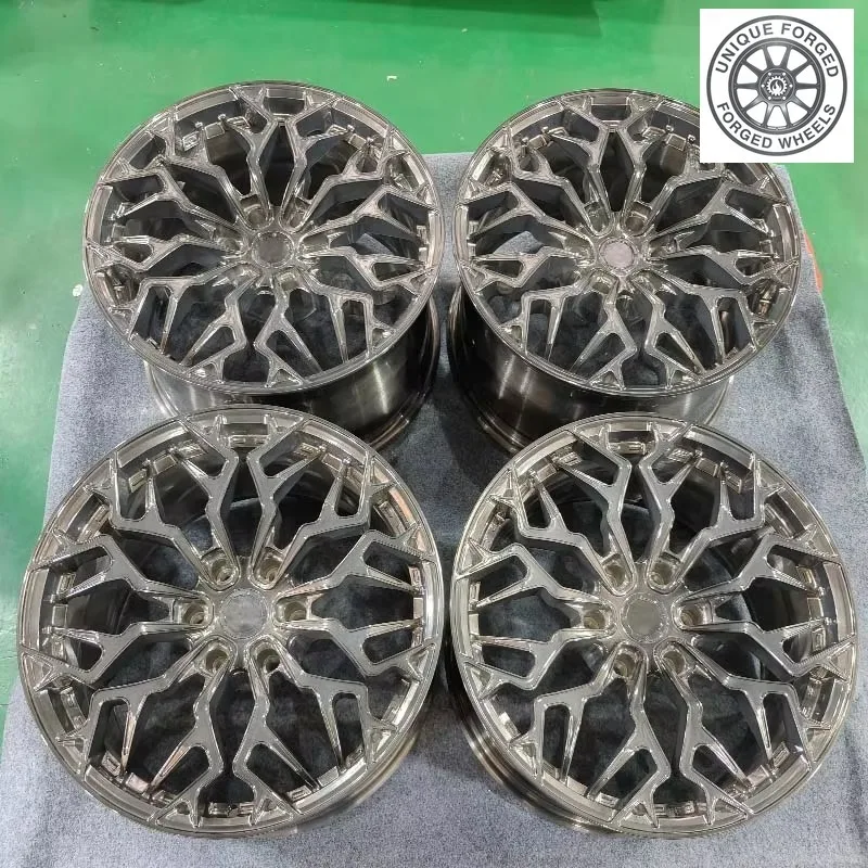 26 Style Chrome Silver Deep Dish Lip 17 18 19 20 21 22 24 Jante5x112/5x127/5x108/5x120/5x114.3 Two‑piece Rims Forged Wheels For