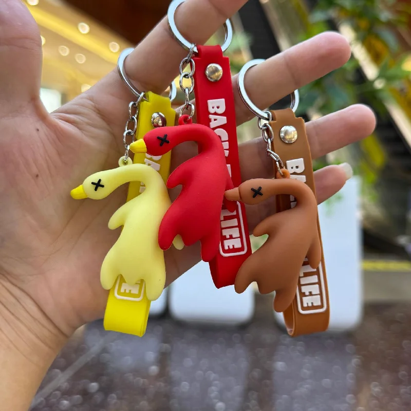 

2025 New Cartoon Roast Duck Keychain Multi-color Roast Duck For Men Women Bag Car Pendant Keychain Jewelry Gifts