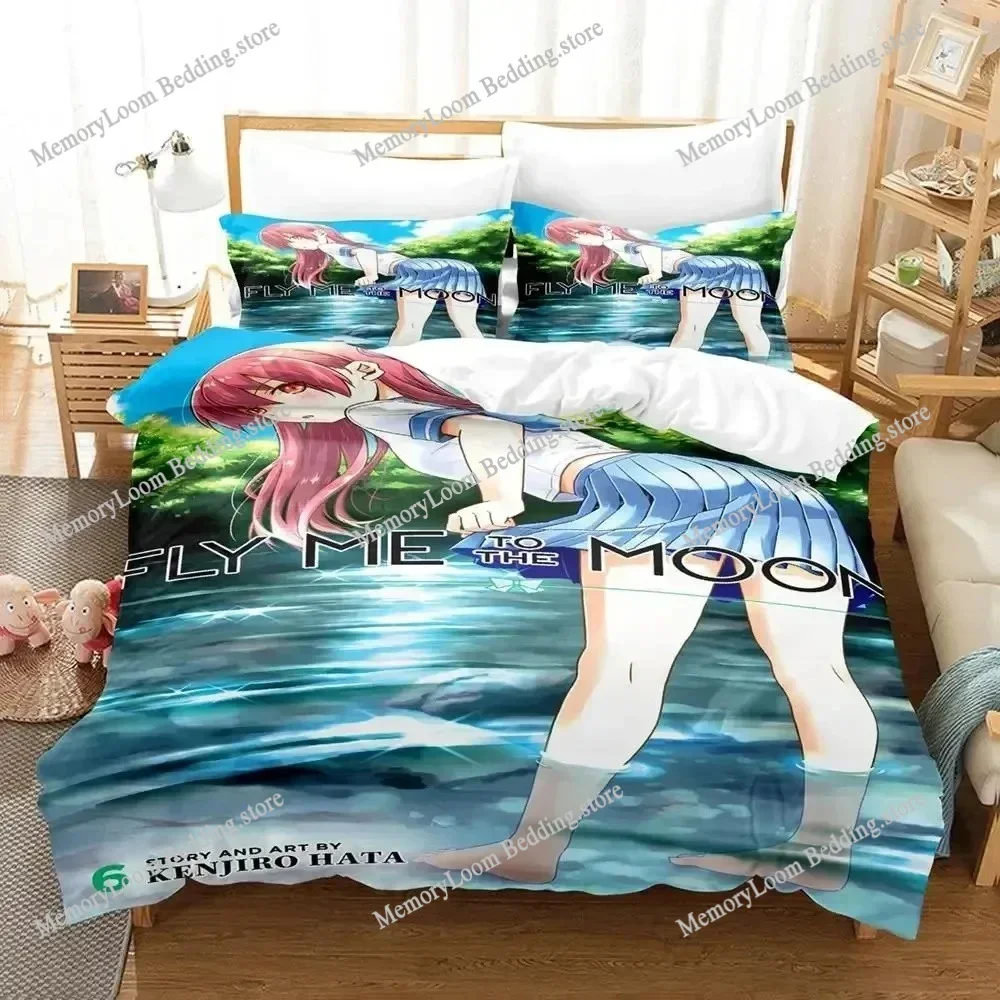 Anime TONIKAWA Over The Moon For You Bedding Set Duvet Cover Bed Set Quilt Cover Pillowcase Comforter king Queen Size Boys Adult